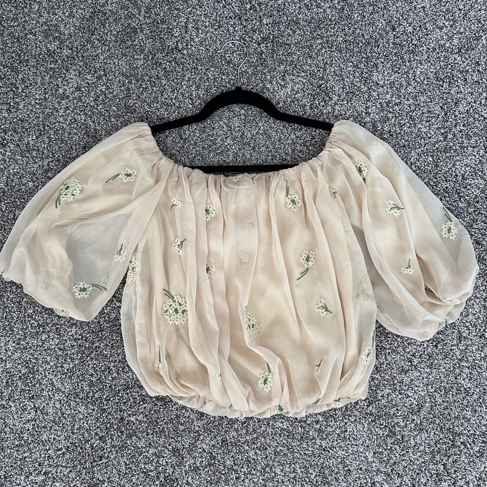 Beautiful flowy off the shoulder top